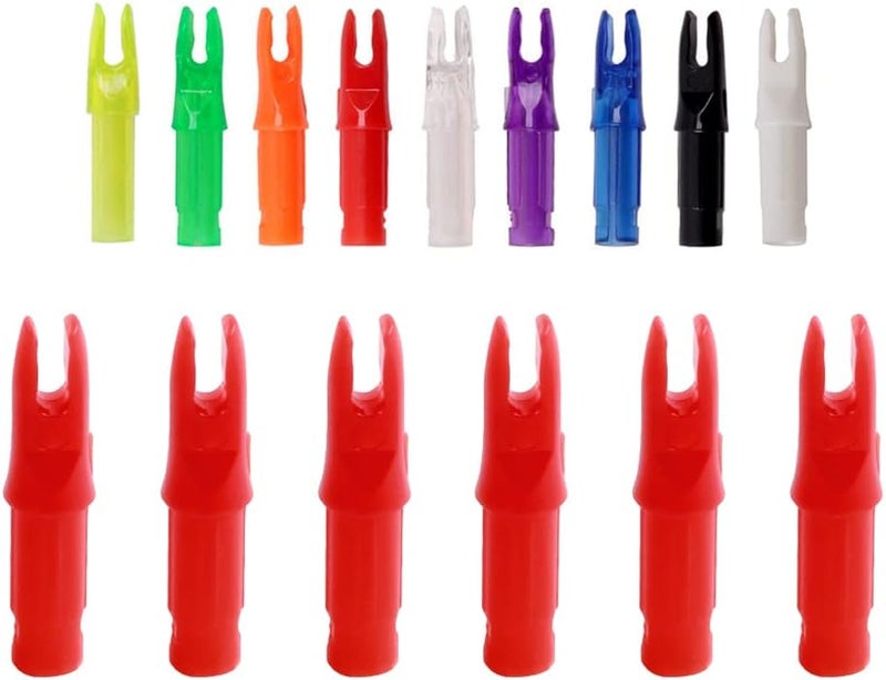 SOPOGER 50 Packs Archery Arrows Nocks - Arrow Inserts for Carbon Arrows .244/6.20mm Plastic Arrow Nocks for DIY Hunting Shooting - Image 1